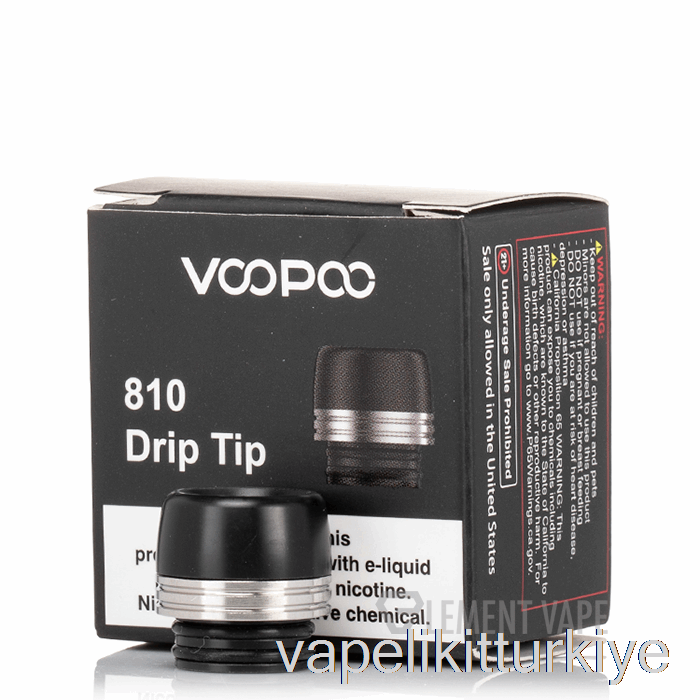 Vape Türkiye Voopoo 810 Damla Ucu Siyah Gümüş